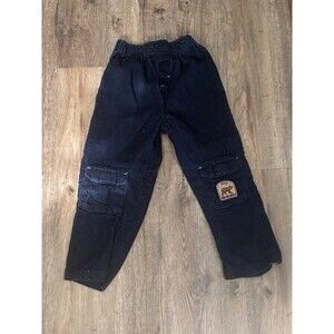 Vtg 90s Disney Fort Wilderness Humphrey The Bear Corduroy Cargo Pants Kids 5T